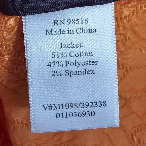 Coldwater Creek Orange Floral Embroidered Jacket Boho 16 - Picture 12 of 14